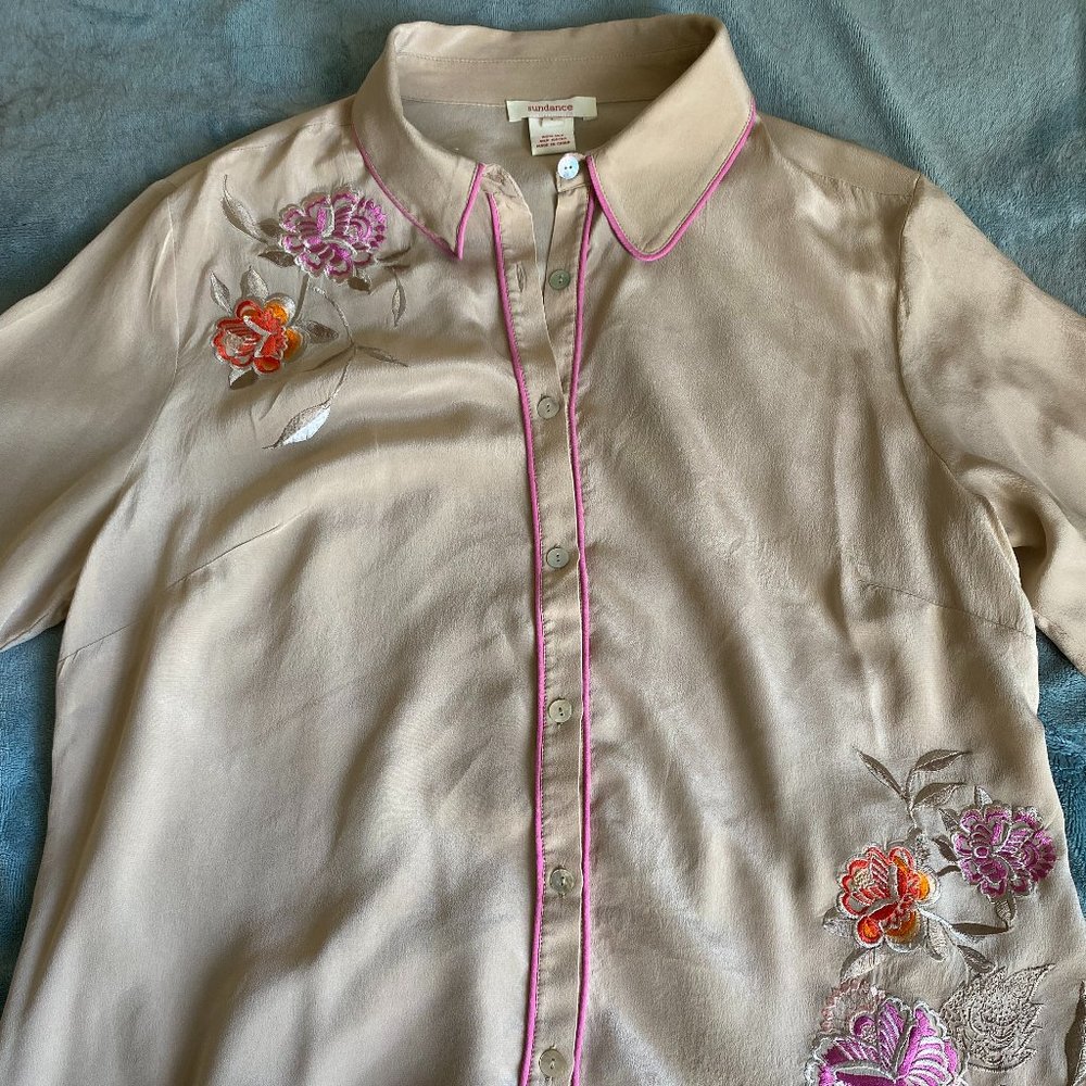 Sundance Silk Embroidered Shirt